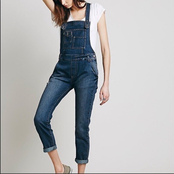 Free People Blue Denim Women Jeans Overalls - Picture 6 of 16